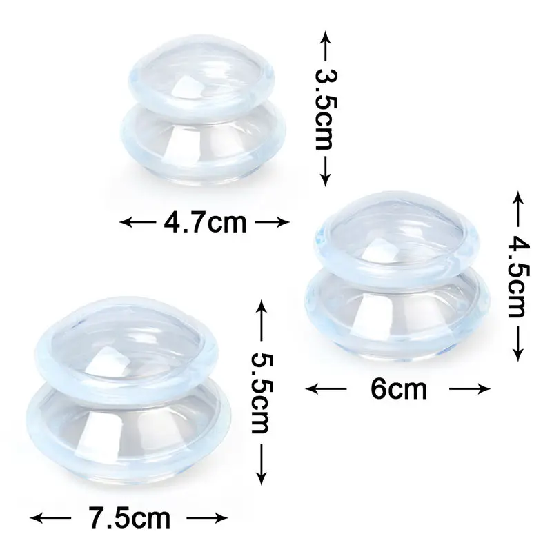 7 шт./компл. силикон для здравоохранения для баночной терапии; 3 размера; вакуумное средство против целлюлита китайский баночный набор тела Сообщение