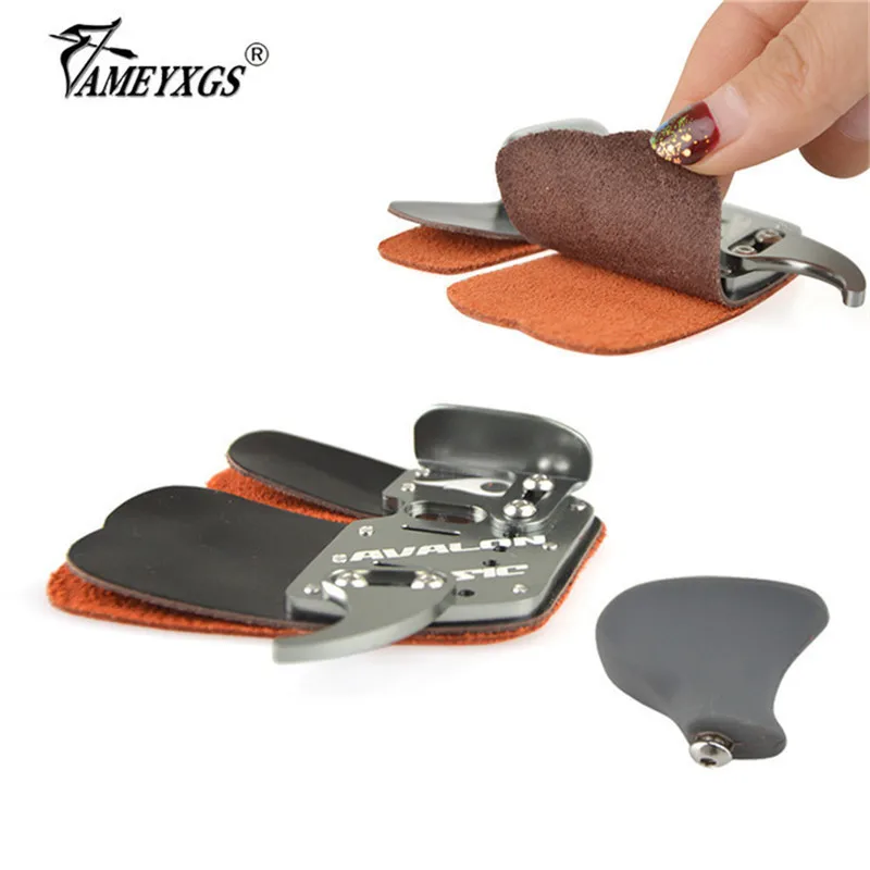 

1pc Archery Finger Guard Left/Right Hand Thumb Finger Protect Tab For Bow Arrow Hunting Shooting Accessories Protection Gear