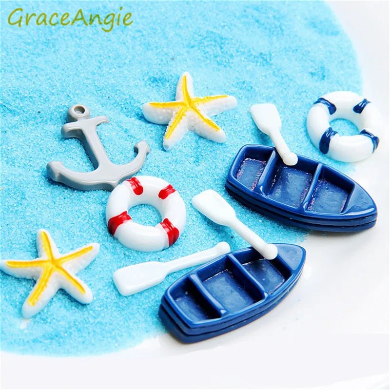 

GraceAngie 20pcs/pack Jewelry Accessories Beach Ocean Theme Party Sunbathing Series Mobile Phone Accessories Summer