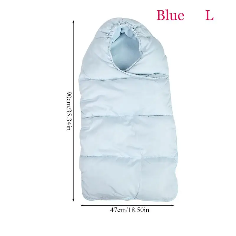Blue 90cm Зимний детский спальный мешок теплый Пеленальное Одеяло горячая Распродажа умный спальный мешок с контролем температуры для коляски - Цвет: Blue 90cm