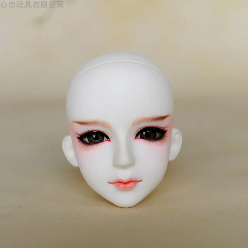 3D глаза обнаженные 1/3 кукла Синьи 60 см/Оригинальная кукла тела двойной колено локоть сустава/макияж головы DIY для косплея BJD кукла - Цвет: head with makeup