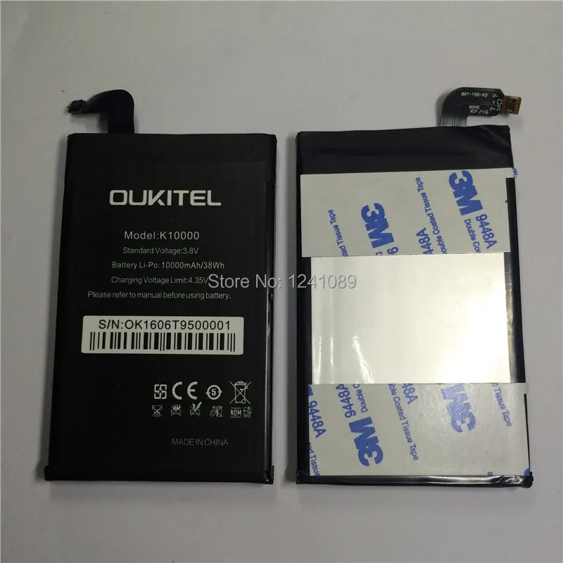 100 original battery OUKITEL k10000 battery 10000mAh Long standby time High capacit Mobile font b phone