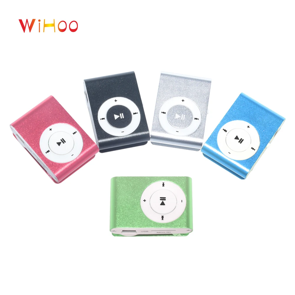 WiHoo водонепроницаемый MP3 Palyer USD клип мини без экрана студенческий музыкальный