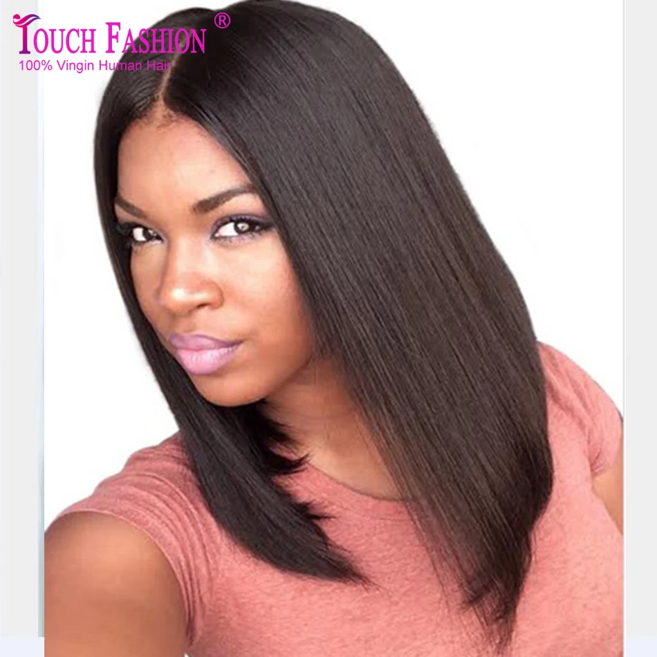 2017 Summer Long bob wig Middle Part U Part Bob Wig Human Hair Virgin Indian UPart Wig With Natural Black Color For Black Women