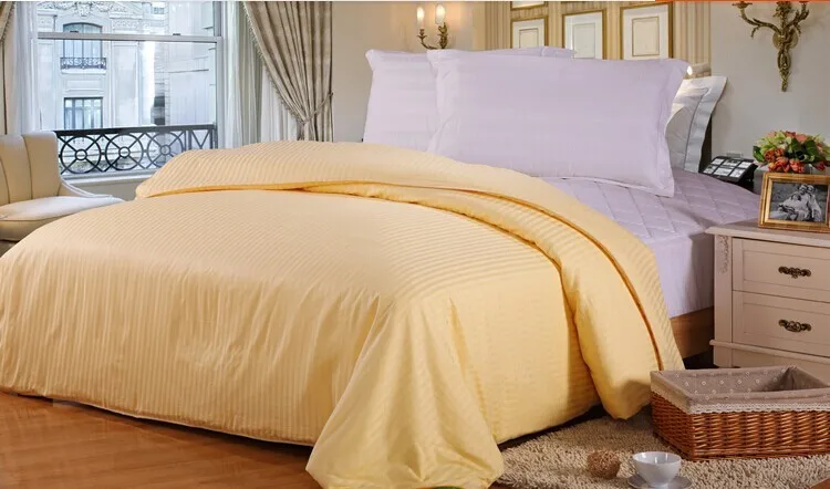 Hotel-Solid-Stripe-Cotton-Bedclothes-Solid-Design-No-Fading-Duvet-Cover-Twin-King-Full-Queen-Size