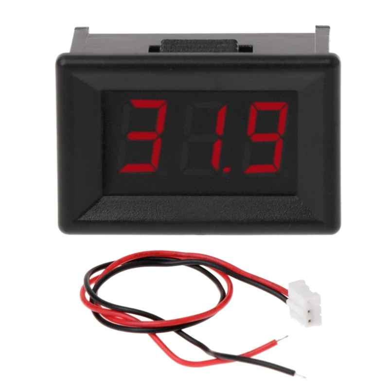 

OOTDTY New DC 2.4V-30V 2Wires Voltmeter Mini 0.36" Digital Voltage Gauge Meter for Auto Car