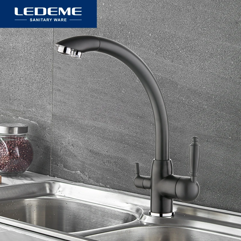  LEDEME Kitchen Faucets Swivel Drinking 360 Degree Rotation with Water Purification Features Double  - 32853800425