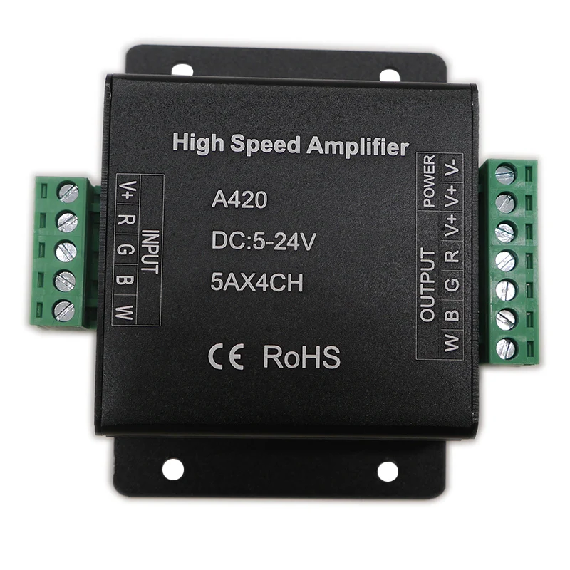 

Free shipping A318/A420/A520 Led High Speed Amplifier For 5050 SMD RGB RGBW RGB+CCT Led Strip Light tape DC5-24V