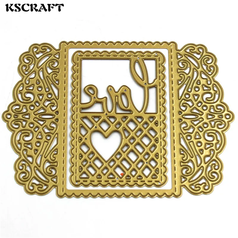 

KSCRAFT Love Invitation Card Metal Cutting Dies Stencils for DIY Scrapbooking/photo album Decorative Embossing DIY Paper Cards