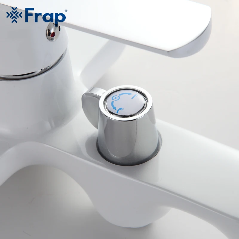 Душевой смеситель FRAP F3231 белый набор Водопад для ванной комнаты крепление на