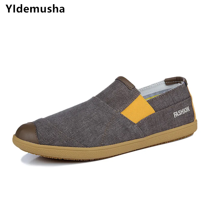 

YIdemusha 2018 Spring New Fashion Men Casual Shoes Breathable Wear Resistant Shoes Comfortable Autumn Male driving Light Flats