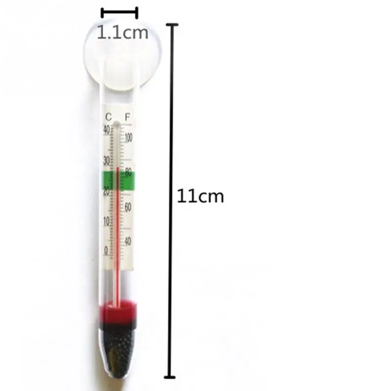 1 шт стеклянный измеритель аквариума стеклянный термометр для измерения температуры воды с хорошей присоской#0906 - Цвет: as picture