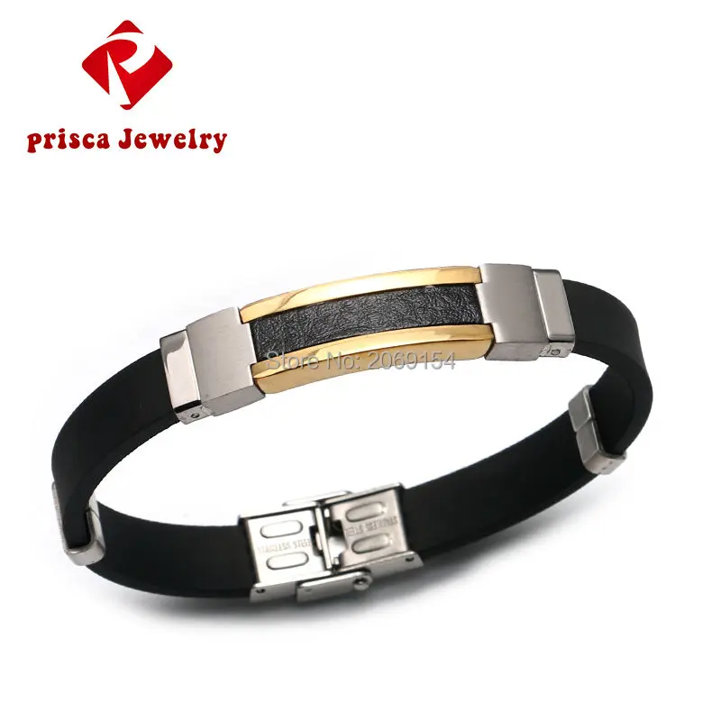 Ювелирный браслет модный браслет классический Силикон Браслет Золотая цепочка модный браслет резиновые магнитные ювелирные изделия