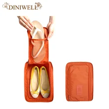 DINIWELL Portable Waterproof Shoes Bag Organizer Storage Pouch Pocket Packing Cubes Handle Nylon Zipper Bag for Travel