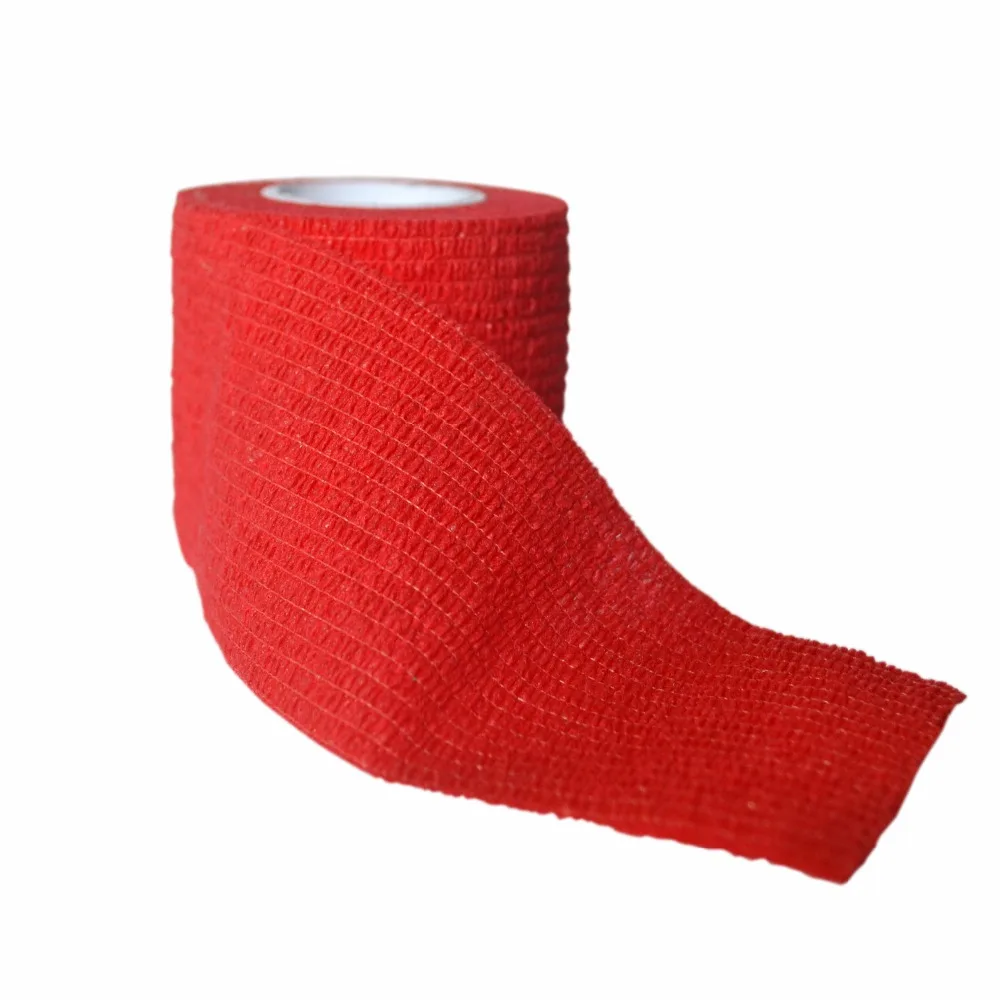 48Pcs/Lot Elastic Bandage Nonwoven Waterproof Self adhesive Adherent Wrap Bandage 5cm*5m First