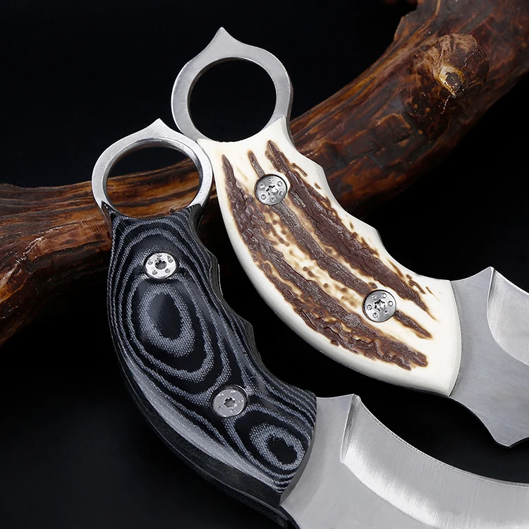 5Cr13Mov Сталь фиксированным лезвием охотничий Ножи Открытый выживания ножи и оболочка для Пеший Туризм Лидер продаж с кожаной оболочке