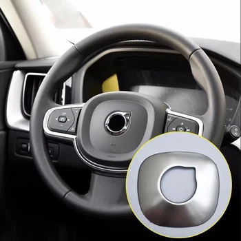 

Free Shipping For Volvo XC90 XC60 2018 1PC Matte Stainless Steel Car Interior Mouldings Steering Wheel Cover Trim Car Styling