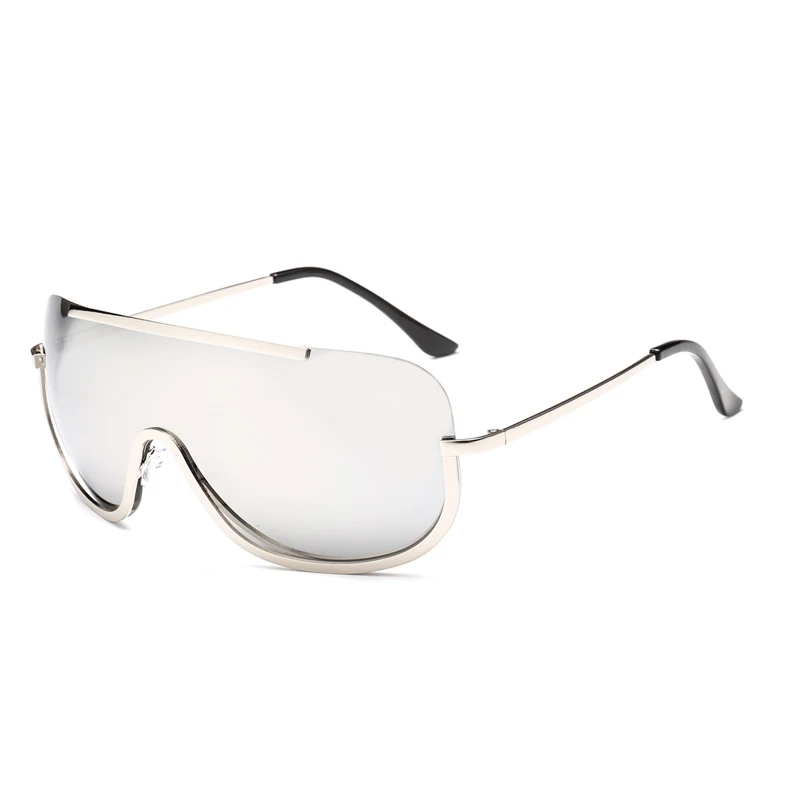 Artorigin негабаритных Для женщин Солнцезащитные очки для женщин оттенок Цвет объектив женские очки прозрачные линзы Очки Для женщин сиамские объектив очки AT006 - Цвет линз: Silver Mirror