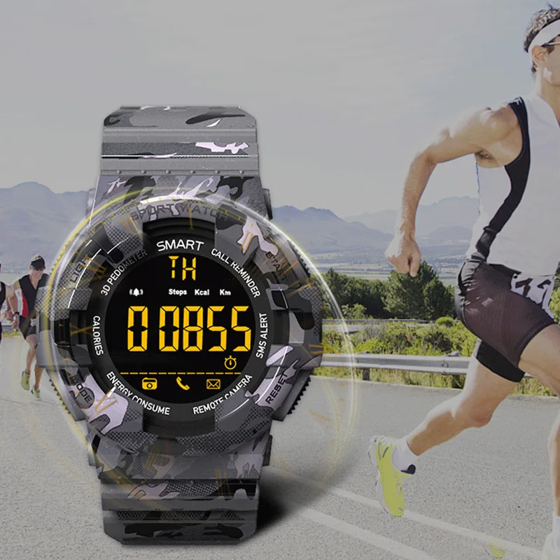 

Information Reminder Sport Watch Waterproof with Remote Camera Smart Watch Men Walk Monitor Fitness Tracker for Android IOS