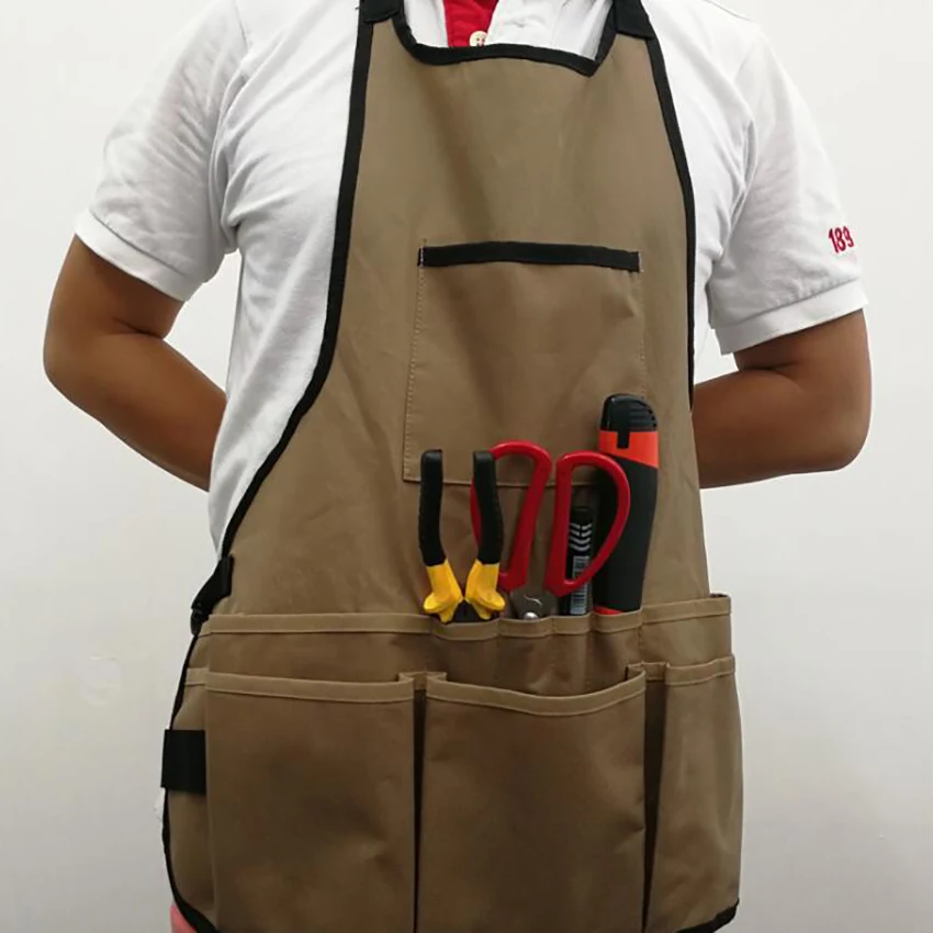 

Polyester Workshop Apron Tool Organizer Heavy Duty Work Apron for Men & Women with Pocket & Waistband Tools and Parts Holder