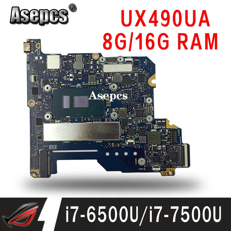 

laptop Motherboard For ASUS ux490uak ux490ua ux490U UX490 Mainboard 8G/16G RAM i7-6500U i7-7500U exchange!!!