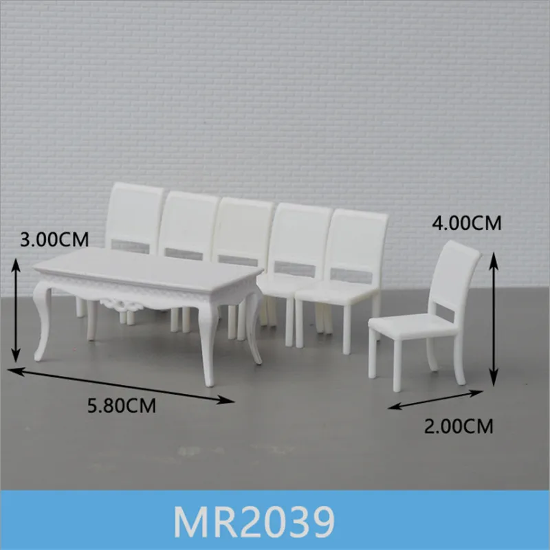 1 компл./лот весы 1:25 Пластик миниатюрная мебель стол и стул для строительства поезда Макет железной дороги декорации аксессуары