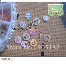 5 Рождественский микс 200 шт/колесо 5 мм 12 форм милые рождественские полимерные глиняные ломтики