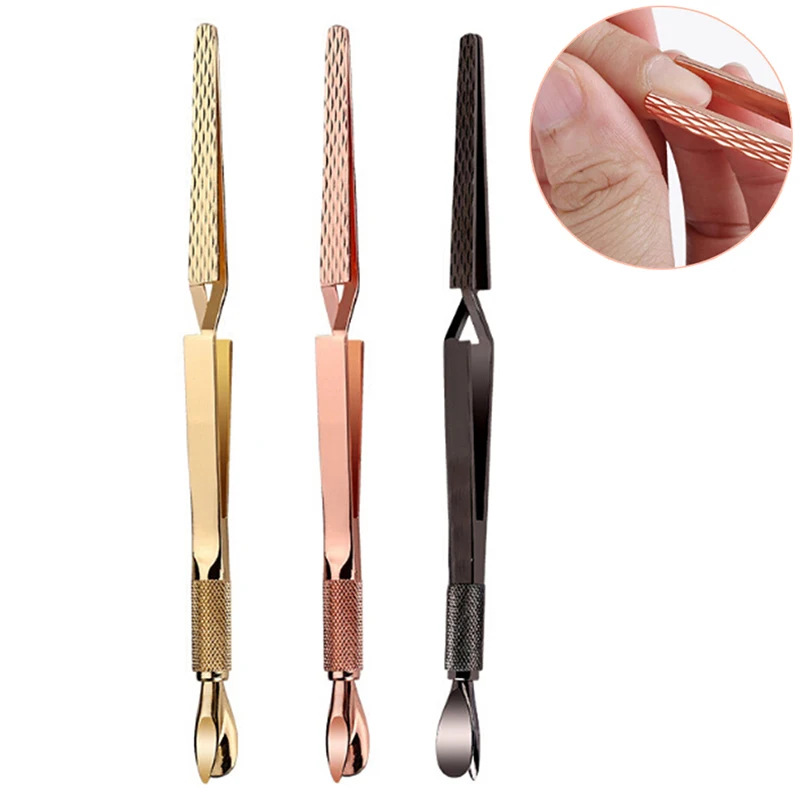 Double-end Nail C Curve Pinching Pusher Magic Wand Multi Function Tool Acrylic Nails Pincher Cuticle Pusher 4 Colours