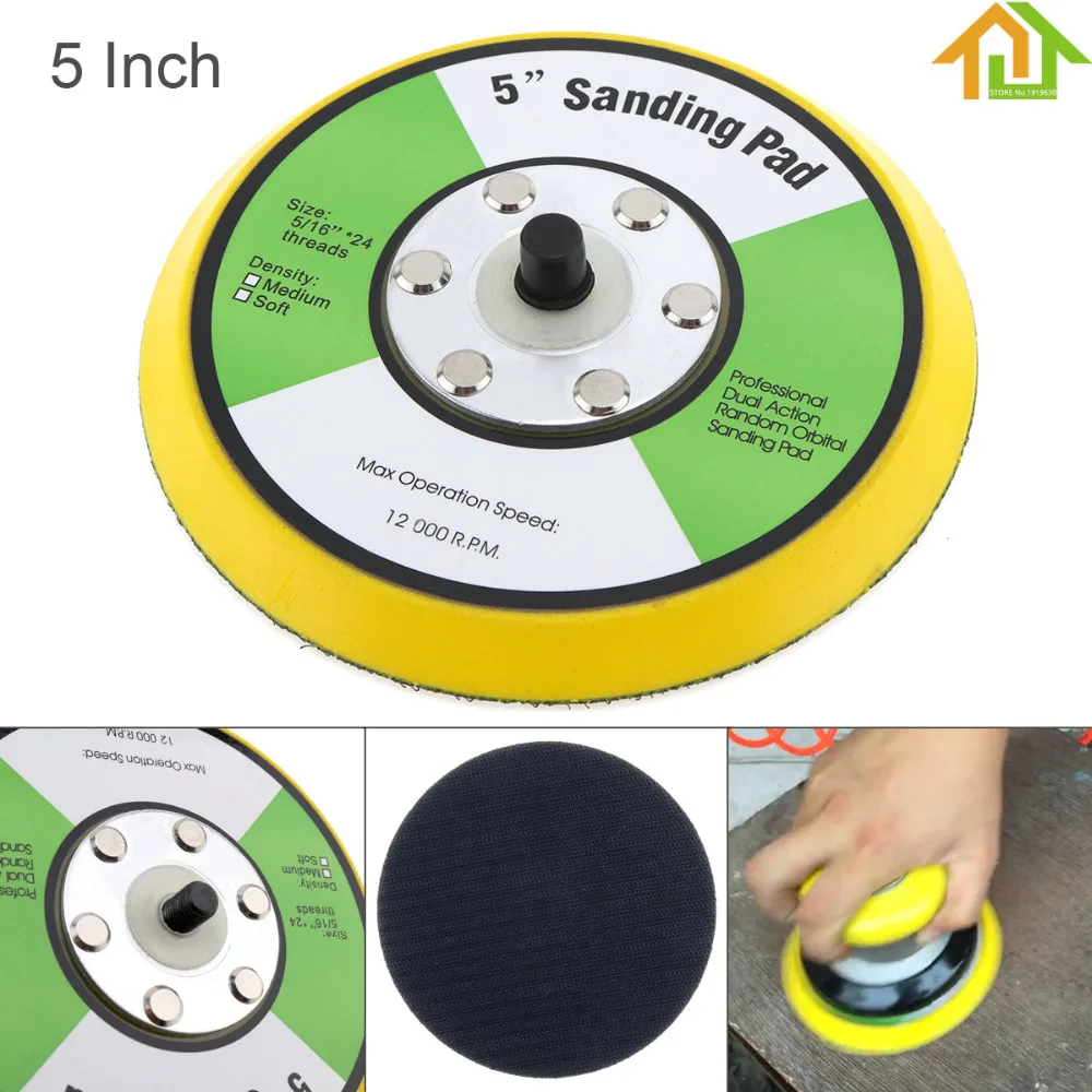 

Professional Pneumatic Sanders / Air Polishers 5'' 12000RPM Dual Action Random Orbital Sanding Pad