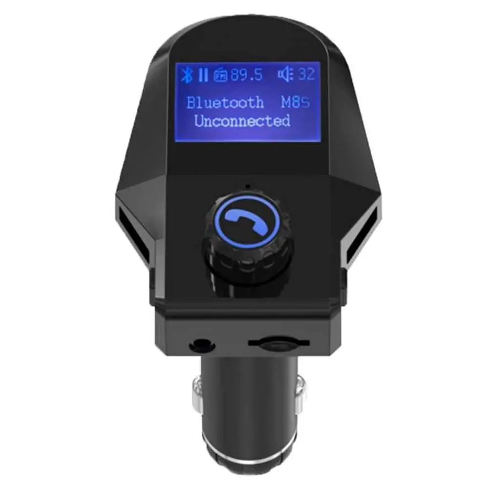 

FM Transmitter, Bluetooth FM Transmitter Radio Adapter Car Kit With 1.44in LCD Screen USB Car Charger MP3 Player Support TF Ca