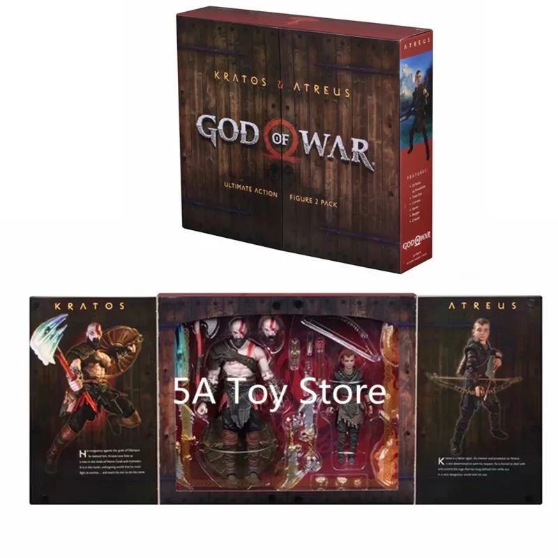 Игрушки NECA God Of War 4 Kratos& Atreus Ultimate, 2 шт. в упаковке, Коллекционная модель, игрушка, кукла