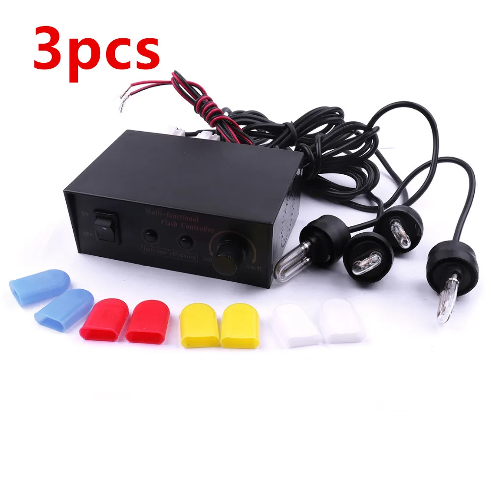 

New 3PCS/lot 4 Bulbs 12V Car Motorcycles U Flash Strobe Car LED Light Fog Warning Lamp Headlight All Types Of Vehicle Car Auto