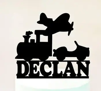 

Acrylic Personalised name dinosaur theme boy birthday cake toppers wedding bridal baby shower Baptism party decorations