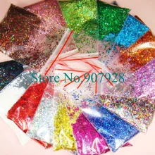 150 грамм(= смешанные 15 цветов) 1 мм(1/2") ослепительный бриллиант палитра блесток форма для DIY украшения ногтей и блестки для ногтей