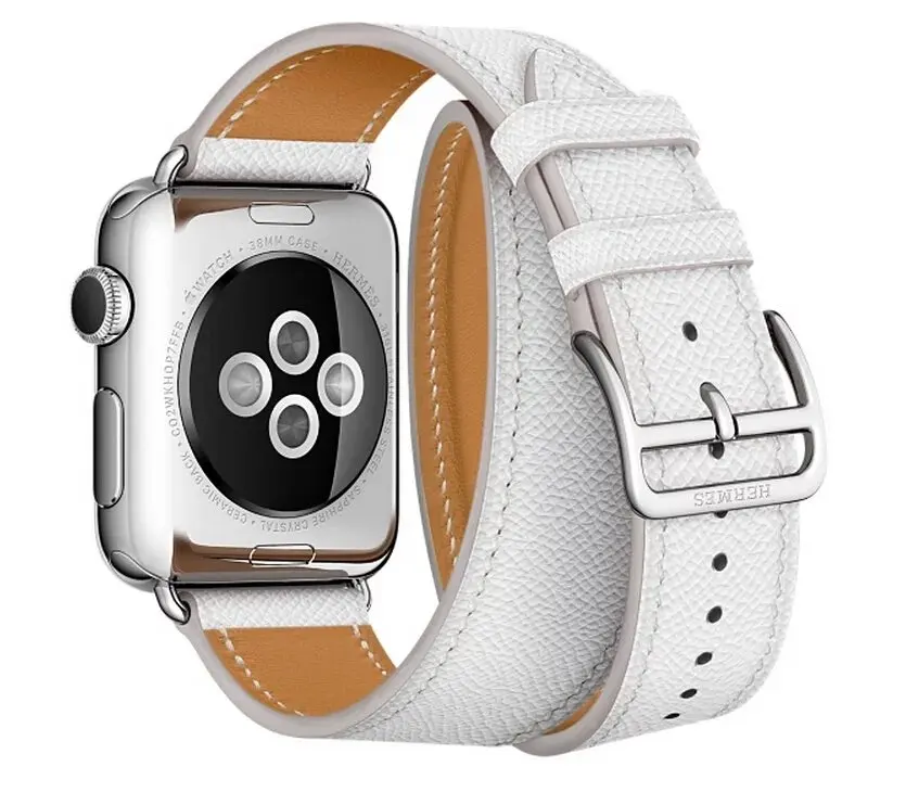 

Double Tour Strap for iwatch Series 1 2 3 4 Genine Leather Loop for Apple Watch Band 38mm 42mm 40mm 44mm
