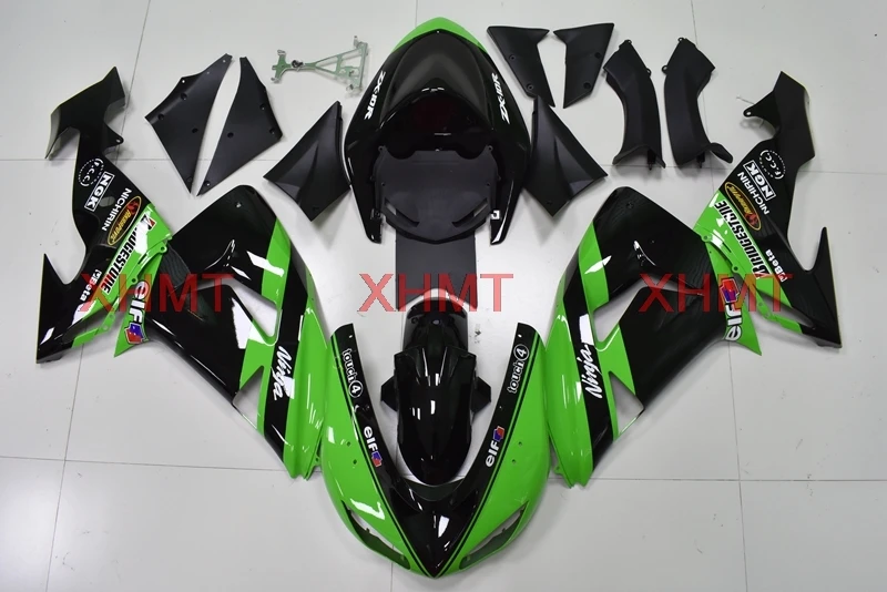 

for Kawasaki ZX10r 2006 - 2007 Abs Fairing ZX-10r 06 Full Body Kits ZX10r 2006 Green Black Plastic Fairings