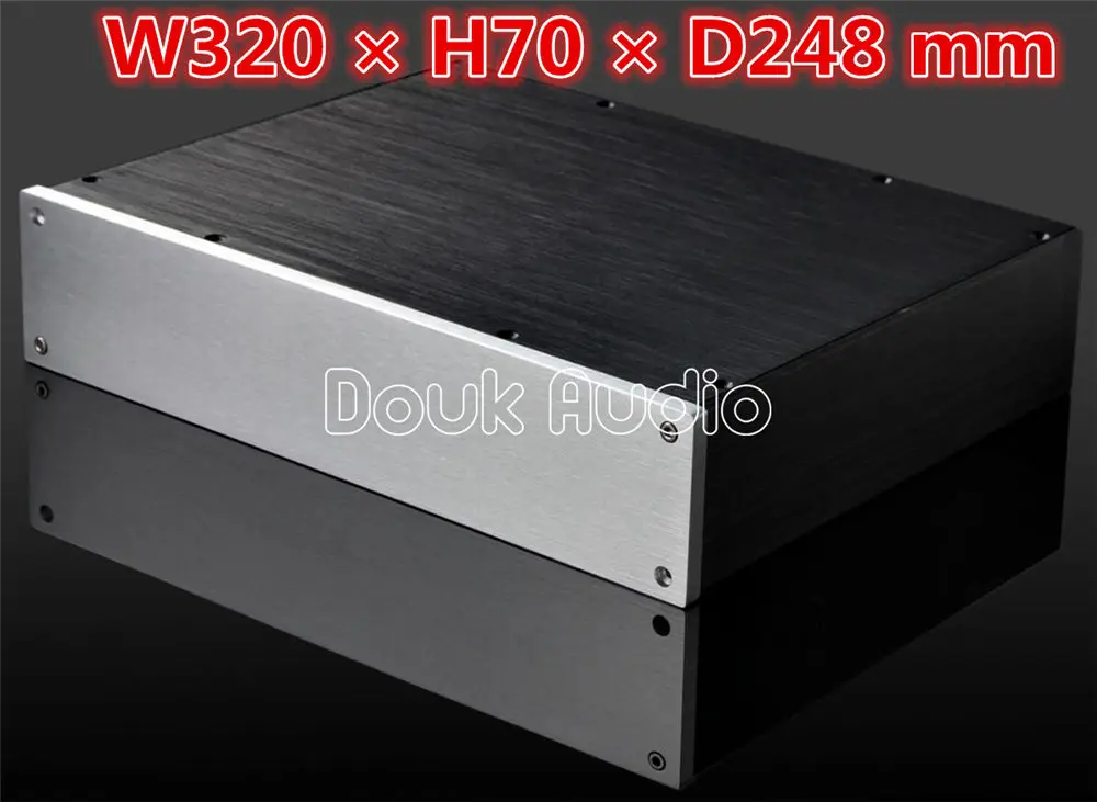 Douk аудио предусилитель/DAC шасси алюминиевый корпус DIY чехол Дом W320* H70* D248mm