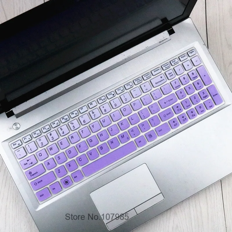 Крышка клавиатуры силиконовая для lenovo IdeaPad U510 S510P G585 G580 G570 G575 G505 G510 G500 G501 G700 B590 B5400 - Цвет: GradualPurple