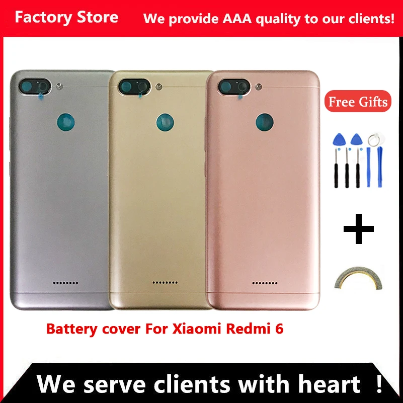 Задняя крышка аккумулятора для Redmi 6 задняя 6A корпуса + кнопки регулировки