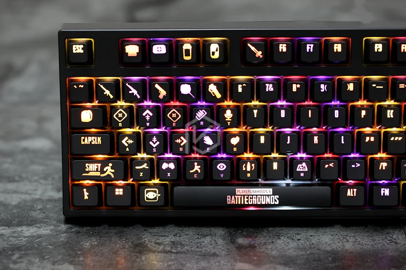 Oem профиль abs с подсветкой 87 104 108 ansi набор keycap pubg battlegrounds набор клавиш для corsair k70 razer black widow