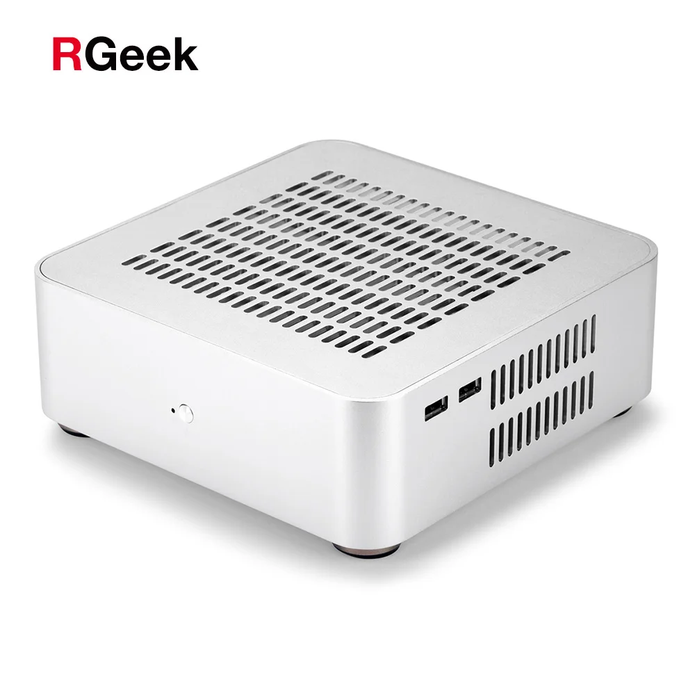 

[Top Cover with Holes] Desktop Mini PC Case Computer Chassis Aluminum Alloy HTPC Case High Quilty Hot Sale