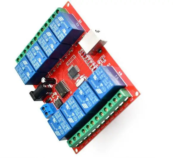 

8 way 12V computer USB control switch drive relay module PC intelligent controller For arduino