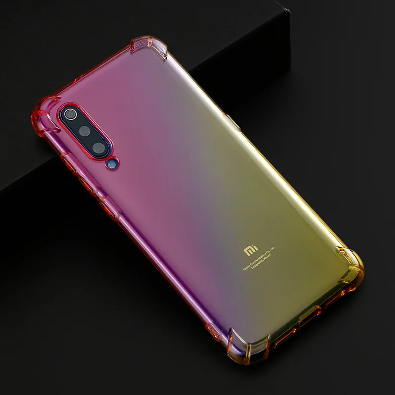 Прозрачный мягкий чехол с градиентом для Xiaomi Mi 9T Pro 9 SE Redmi K20 Note 7 6 GO чехлы воздушной