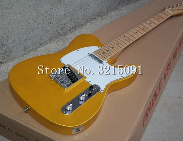 

Free Shipping top quality factory custom New Arrival F telecaster Gold color Electric Guitar Standard Guitar