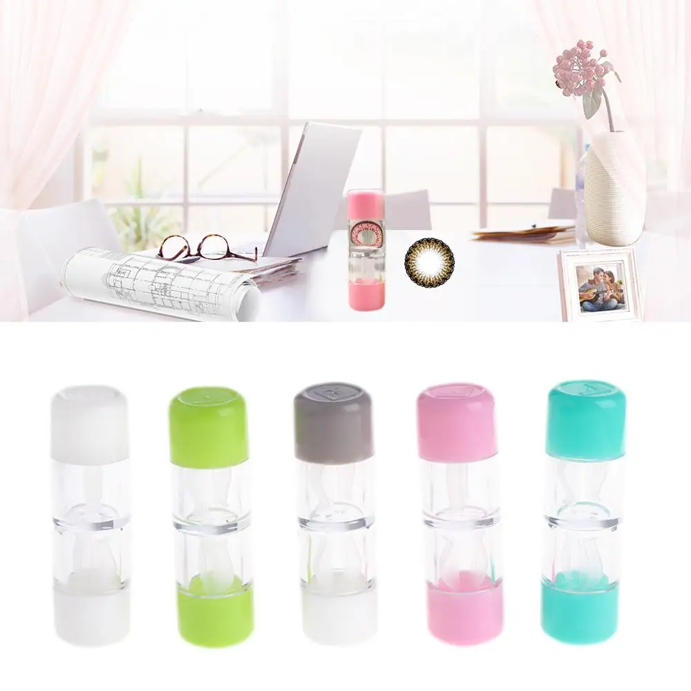 

Cosmetic Contact Lens Container Holder RGP Hard Contact Lens Case Protective Box