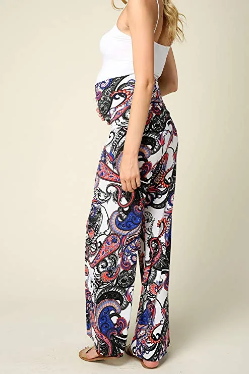 Vetement femme 2019 Женская одежда для беременных полиэстер цветочный легко брюки девочек удобные модные узор принт беременность мотобрюки
