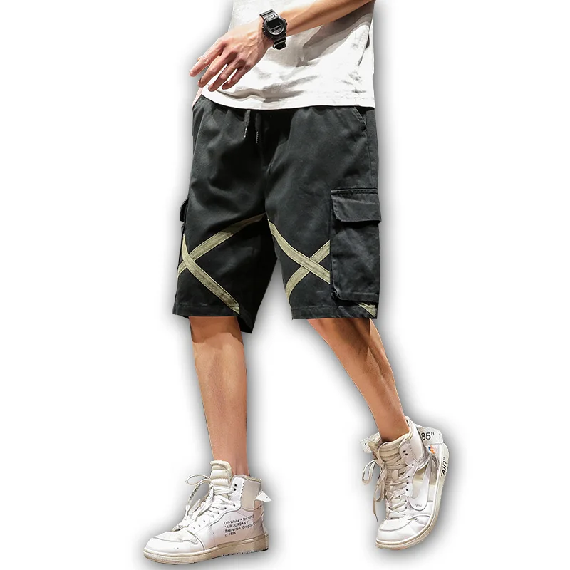 Мужские летние повседневные шорты с карманами мужские шорты Новые прямые дышащии эластичные для талии модные мужские шорты кэжуал 5XL