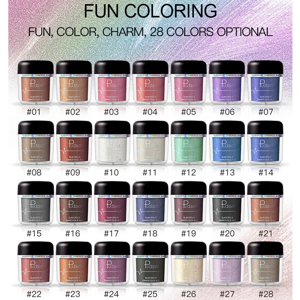 Pudaier eye shadow Cosmetic Powder shimmer Matte Smoky Eyeshadow Palette 28 Colors choose makeup sombras de ojos profesional |