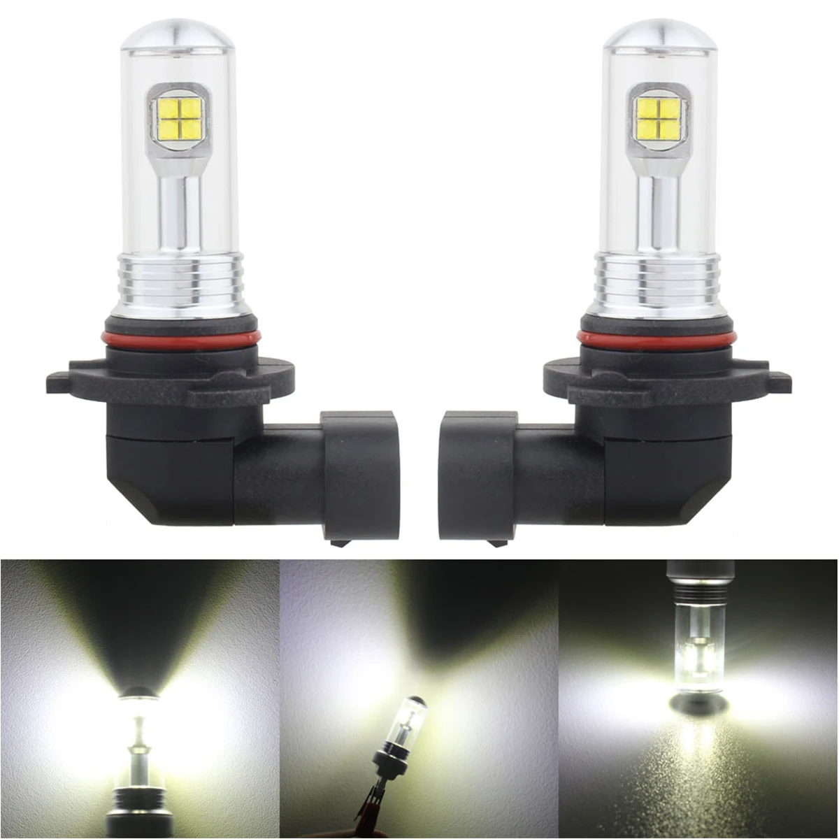  A Pair Nighteye H4 H7 H11 90056 80W With LED Lights 1500lm Fog Lamp Tail Driving Bulbs DRL Headligh - 32959184684