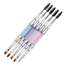 5 цветов, стразы, ручки, двойные концы, кисти для ресниц, спиральная палочка, для наращивания ресниц, подводка для рисования, плоская ручка, аппликатор для макияжа